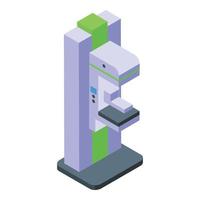 Mammography machine diagnosis icon, isometric style vector