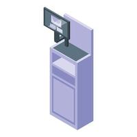 Mammography machine care icon, isometric style vector