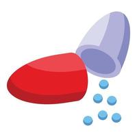 Capsule antibiotic resistance icon, isometric style vector