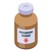 Syrup antibiotic resistance icon, isometric style vector
