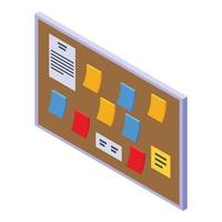 Task schedule office board icon, isometric style vector