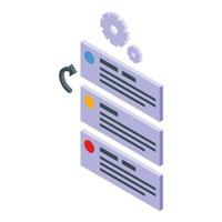 Task schedule message icon, isometric style vector