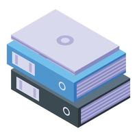 Task schedule folders icon, isometric style vector