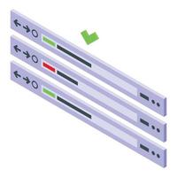 Safe ssl certificate icon, isometric style vector