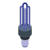 UV lamp rays icon, isometric style vector