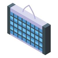 UV lamp wall icon, isometric style vector