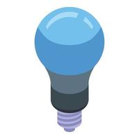 UV lamp bulb icon, isometric style vector