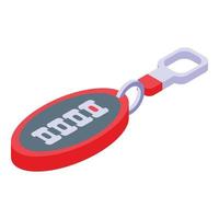 Smart car key mobile icon, isometric style vector