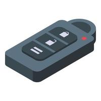 Smart car key driver icon, isometric style vector