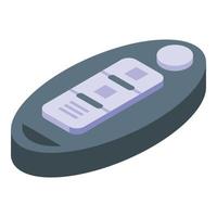 Smart car key alarm icon, isometric style vector