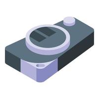 Smart car key alert icon, isometric style vector