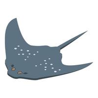 icono de mantarraya salvaje, estilo isométrico vector