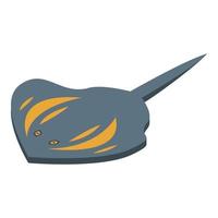 Atlantic stingray icon, isometric style vector