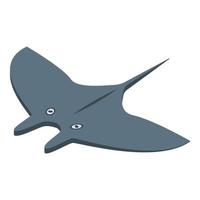 icono de mantarraya, estilo isométrico vector