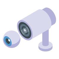 Camera password protection icon, isometric style vector