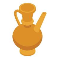 Egypt pitcher icon, isometric style vector