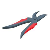 Handle secateurs icon, isometric style vector