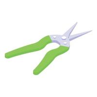 Pruning secateurs icon, isometric style vector