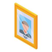 Successful career image icon, isometric style vector