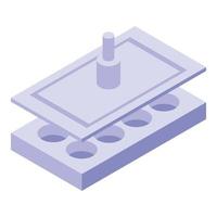 Milling press machine icon, isometric style vector