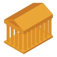 Democracy building icon, isometric style vector