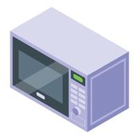 Kitchen microwave icon, isometric style vector