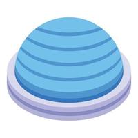 Fitness ball icon, isometric style vector