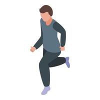 Home exercise icon, isometric style vector