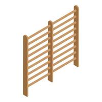 Wall bars icon, isometric style vector