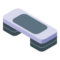 Fitness step board icon, isometric style vector