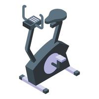 Exercise bike icon, isometric style vector