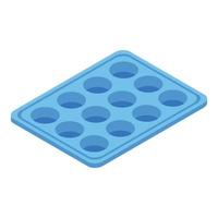 icono de plataforma de molde de galletas, estilo isométrico vector