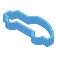 Cookie mold car icon, isometric style vector