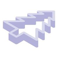 Cookie mold fir tree icon, isometric style vector