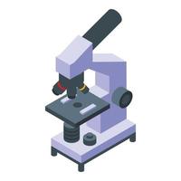 Research scientist microscope icon, isometric style vector