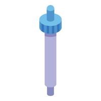 Lab pipette icon, isometric style vector