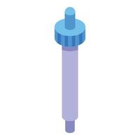 Lab pipette icon, isometric style vector