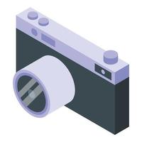 Self-care camera icon, isometric style vector