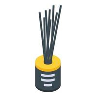 Sticks diffuser icon, isometric style vector