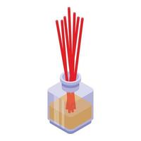 Zen sticks diffuser icon, isometric style vector