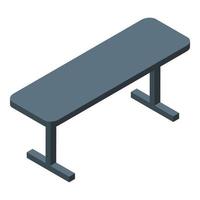 Home training bench icon, isometric style vector