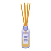 Flower sticks diffuser icon, isometric style vector