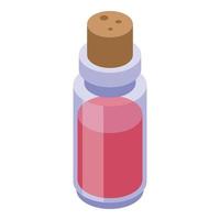 Red potion essential oils icon, isometric style vector