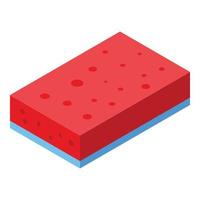 Disinfection sponge icon, isometric style vector