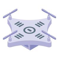 Drone home delivery icon, isometric style vector