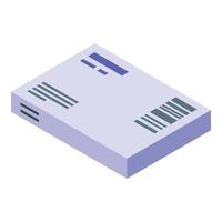 Parcel delivery icon, isometric style vector