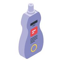 icono de botella de suavizante, estilo isométrico vector