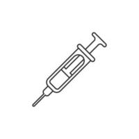 Syringe icon in flat style. Coronavirus vaccine inject vector illustration on isolated background. Covid-19 vaccination sign business concept.