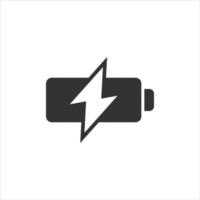 Battery icon in flat style. Accumulator vector illustration on white isolated background. Energy charger business concept.