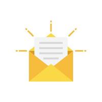 New incoming messages icon in flat style. Envelope with notification vector illustration on isolated background. Email sign business concept.